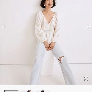 Madewell peasant top